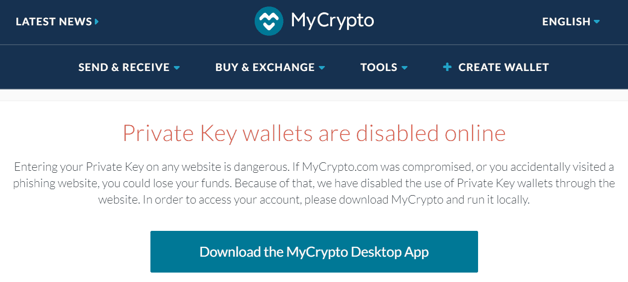 MyCrypto platform és alkalmazás